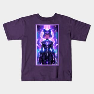 Anime Cute Cat Girl | Quality Anime Girl Artwork | Sci-Fi Manga Girl Anime Art Kids T-Shirt